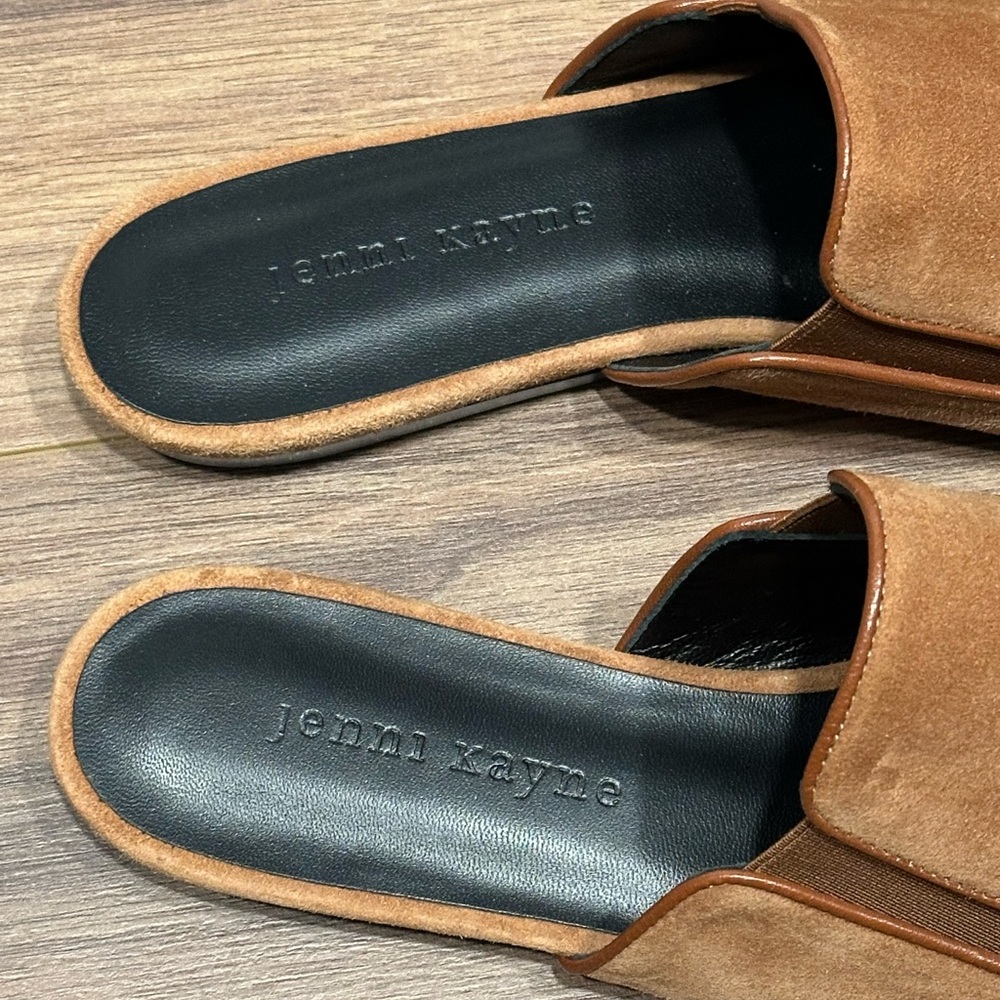 Jenni Kayne Suede Mules in Saddle Brown Size 38 / US 8 - Picture 8 of 13